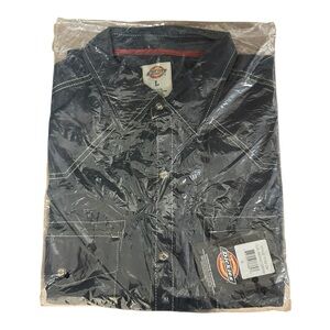 Men's Blue Work Shirt by Dickies, Size Large.
